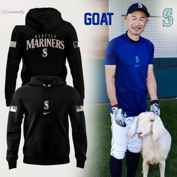 2025 Seattle Mariners Goat Hoodie – Black