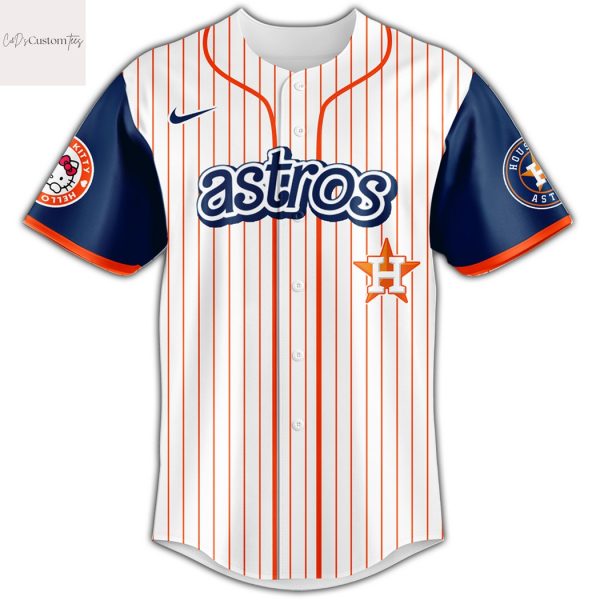 Personalized Houston Astros x Hello Kitty 2025 Baseball Jersey