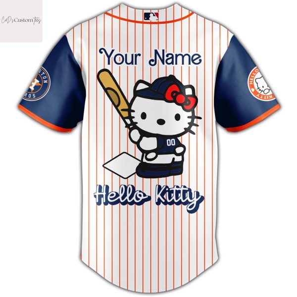 Personalized Houston Astros x Hello Kitty 2025 Baseball Jersey