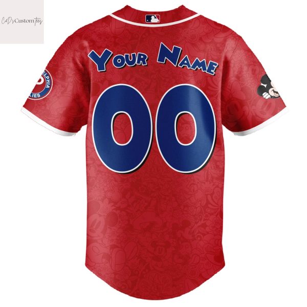 Personalized Philadelphia Phillies x Mickey Night Game Baseball Jersey