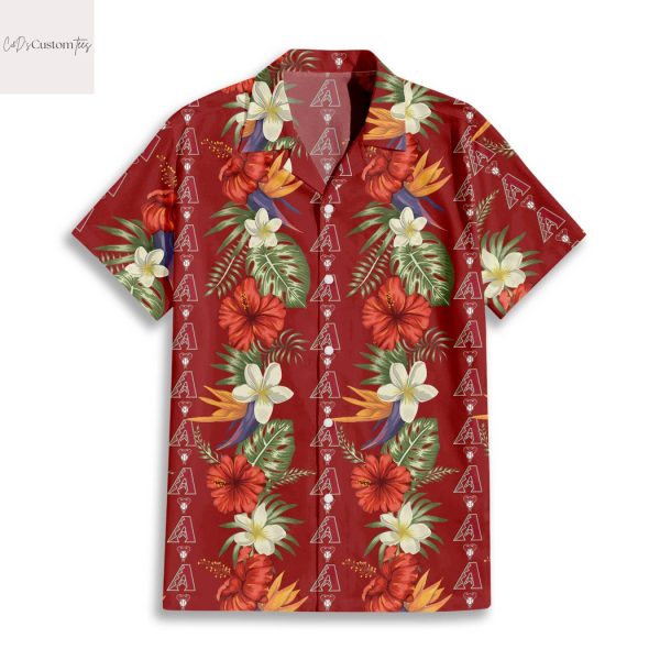 Arizona Diamondbacks Flower Hawaiian Shirt