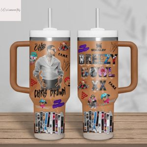 Chris Brown Breezy Bowl XX Tumbler With Handle And Straw