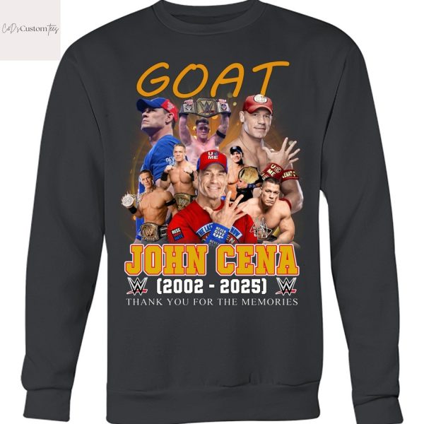 Goat John Cena 2002-2025 Signature Thank You For The Memories Unisex T-Shirt