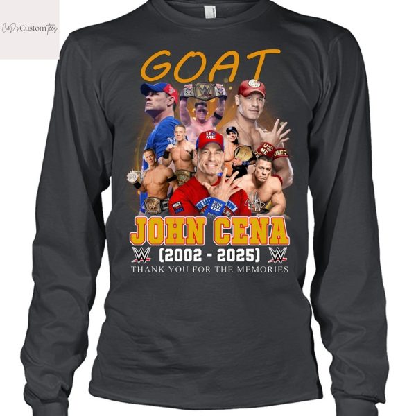 Goat John Cena 2002-2025 Signature Thank You For The Memories Unisex T-Shirt