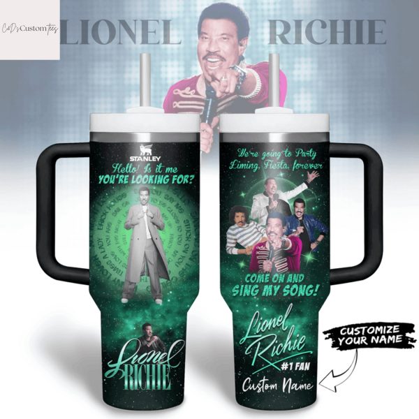 Lionel Richie Come On And Sing My Song Tumbler With Handle And Straw