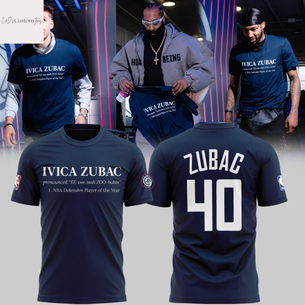 Los Angeles Clippers Ivica Zubac Defensive Player Of The Year 3D T-Shirt