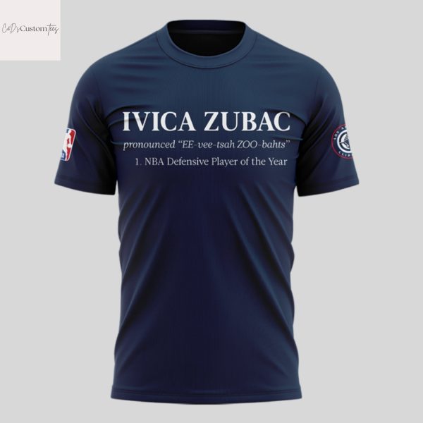 Los Angeles Clippers Ivica Zubac Defensive Player Of The Year 3D T-Shirt