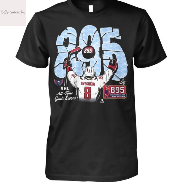 NHL All-Time Goals Scorer 895 Alex Ovechkin Signature Unisex T-Shirt
