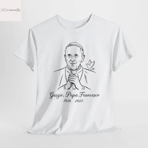 Pope Francis Grazie Papa Francesco 1936-2025 Unisex T-Shirt