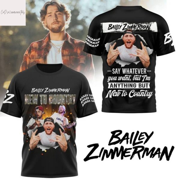 Bailey Zimmerman New To Country 3D T-Shirt