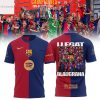 Barcelona FC Campions De Copa 2025 Llegat Blaugrana On Neix La Historia On Vil El Futur 3D T-Shirt