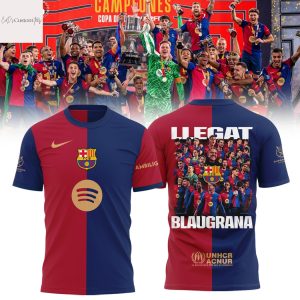 Barcelona FC Campions De Copa 2025 Llegat Blaugrana 3D T-Shirt