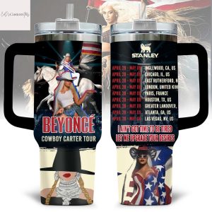 Beyonce Cowboy Carter Tour Tumbler With Handle And Straw