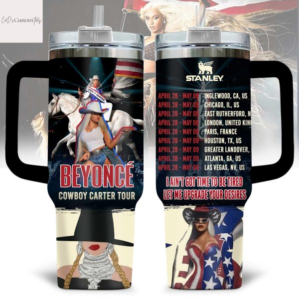 Beyonce Cowboy Carter Tour Tumbler With Handle And Straw