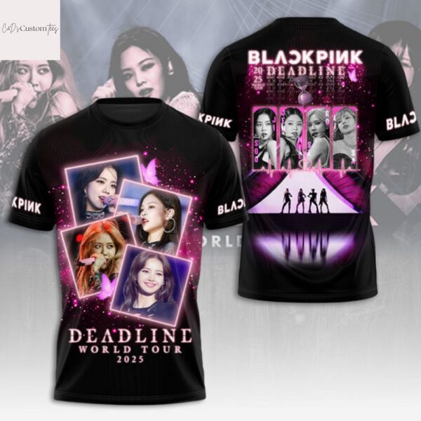 Blackpink World Tour 2025 Deadline Design 3D T-Shirt