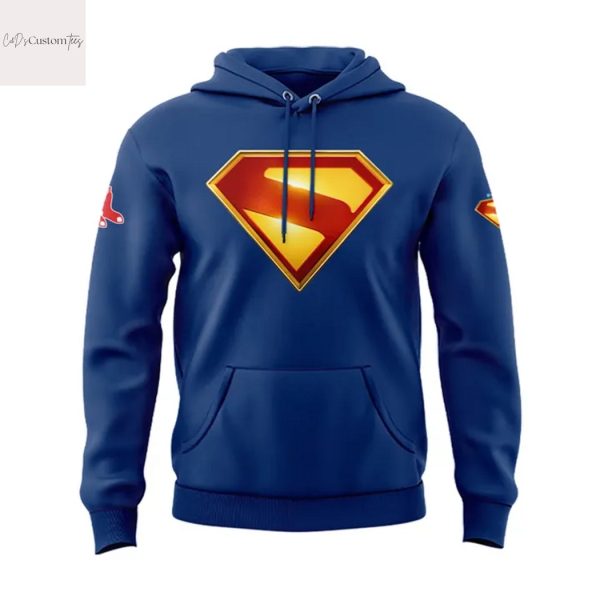 Boston Red Sox x Superman Blue Hoodie