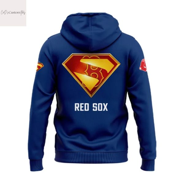 Boston Red Sox x Superman Blue Hoodie