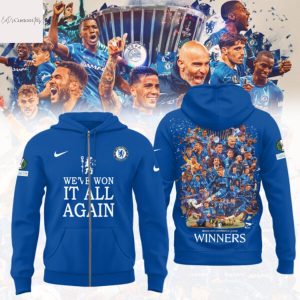 Chelsea F.C UEFA Conference League Winners – Weve Won It All Again Zip Hoodie
