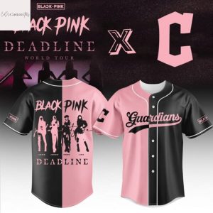 Cleveland Guardians x Blackpink Deadline World Tour Baseball Jersey