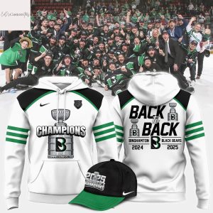 Commissioners Cup Champions Binghamton Black Bears 2025 Back To Back Hoodie