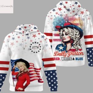 Dolly Parton Red White And Blue Hoodie