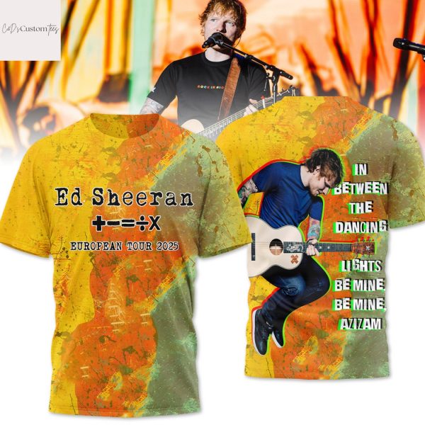 Ed Sheeran European Tour 2025 3D T-Shirt