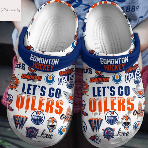 Edmonton Oilers Lets Go Oilers Crocs