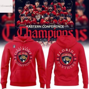 Florida Panthers 2025 Eastern Conference Champions Hoodie – Red