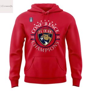 Florida Panthers 2025 Eastern Conference Champions Hoodie – Red