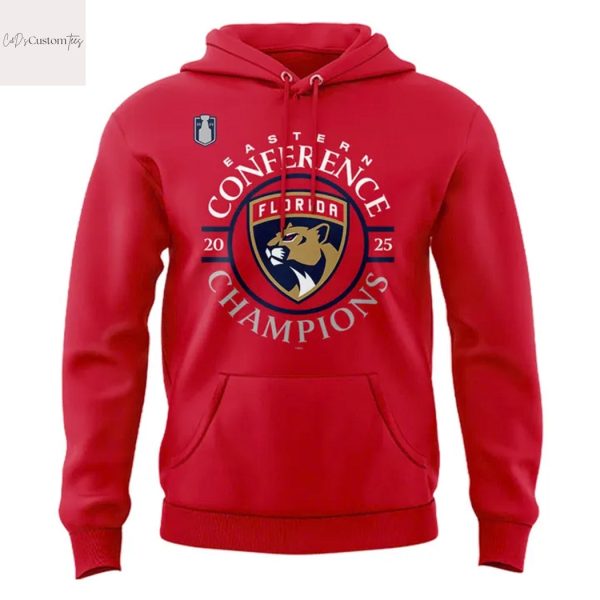 Florida Panthers 2025 Eastern Conference Champions Hoodie – Red