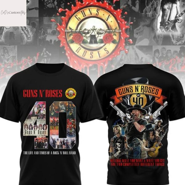 Guns N Rose The Life And Times Of A Rock N Roll Band 3D T-Shirt