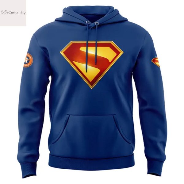 Houston Astros x Superman Blue Hoodie