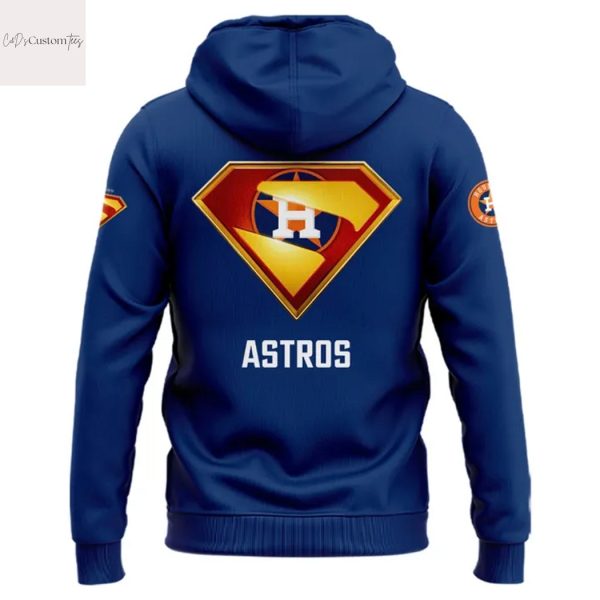 Houston Astros x Superman Blue Hoodie