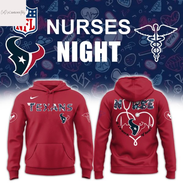 Houston Texans Nurses Night Red Hoodie