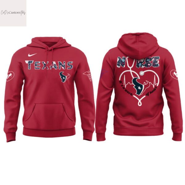Houston Texans Nurses Night Red Hoodie
