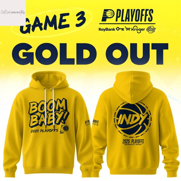 Indiana Pacers Boom Baby 2025 Playoffs Hoodie