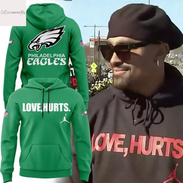 Jalen Hurts With The Love, Hurts Philadelphia Eagles Hoodie – Green
