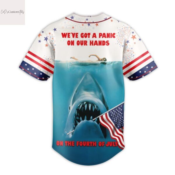 Jaws We Ve Got A Panic On Our Hands Baseball Jersey