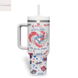 Just A Girl Who Love Her Toronto Blue Jays Tumbler With Handle And Straw