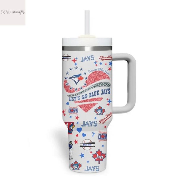 Just A Girl Who Love Her Toronto Blue Jays Tumbler With Handle And Straw