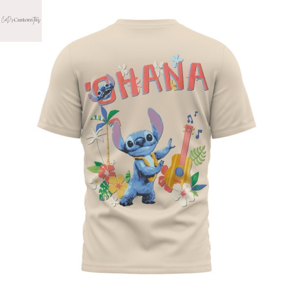 Lilo & Stitch Hit The Waves Ohana 3D T-Shirt