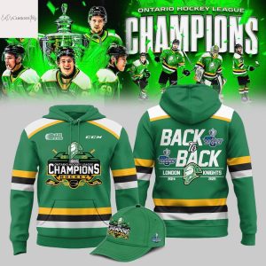 London Knights Back To Back Champions 2025 Ontario Hockey League Hoodie
