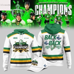 London Knights Ontario Hockey League Back To Back Champions 2025 Hoodie