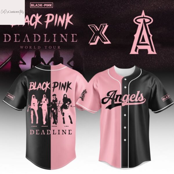 Los Angeles Angels x Blackpink Deadline World Tour Baseball Jersey