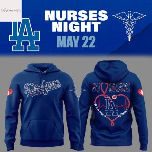 Los Angeles Dodgers Nurses 2025 Blue Hoodie