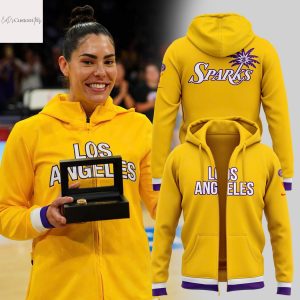 Los Angeles Sparks 2025 Zip Hoodie – Gold