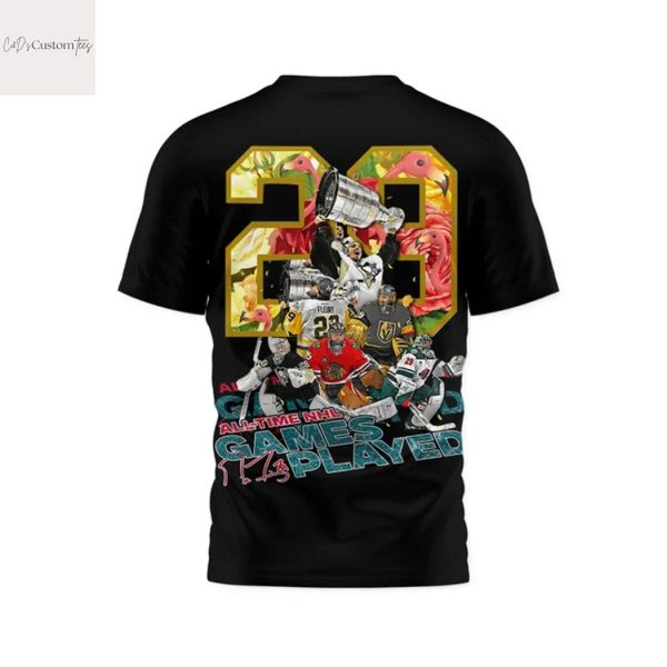Marc-Andre Fleury Felicitations Flower NHL Games 3D T-Shirt