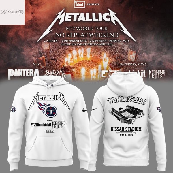 Metallica M72 World Tour Tennessee Titans Hoodie