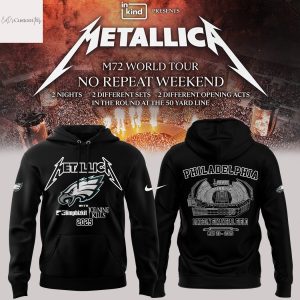 Metallica M72 World Tour x Philadelphia Eagles Hoodie – Black