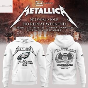 Metallica M72 World Tour x Philadelphia Eagles Hoodie – White